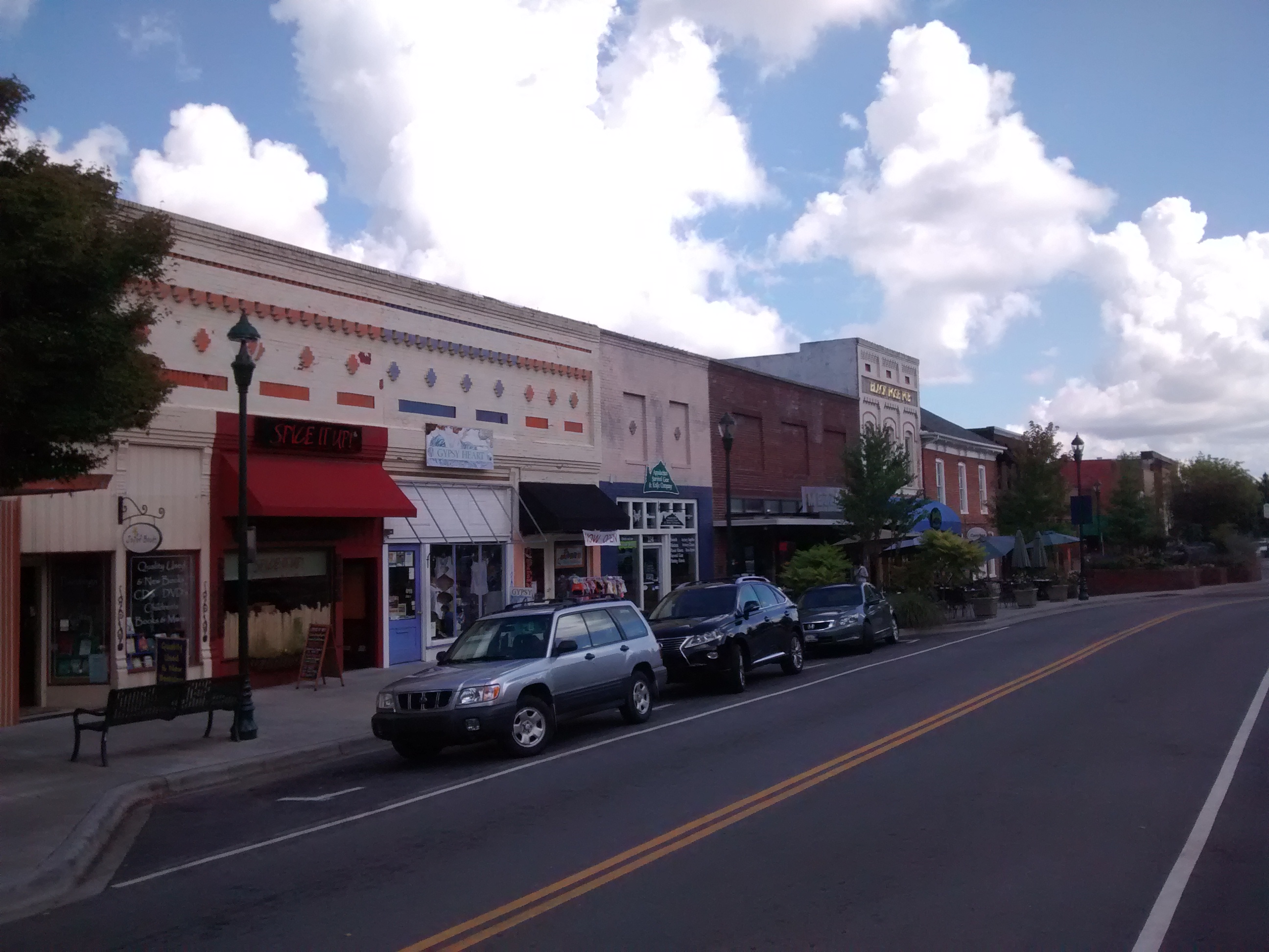 Historic Downtown Main Street in Hendersonville, North Carolina