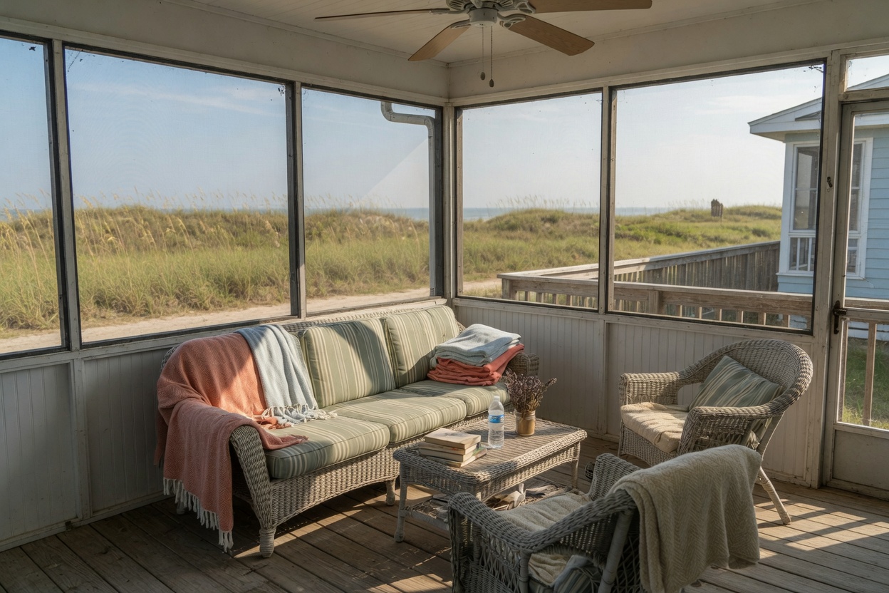 Stay lodging interior or exterior, no faces