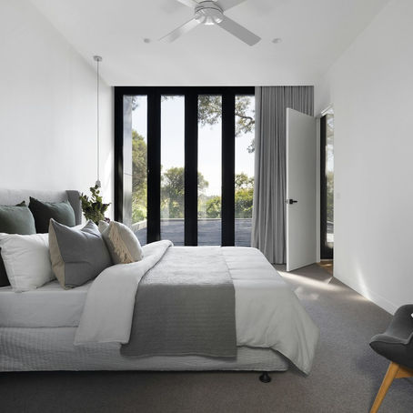 Short-term rental bedroom interior, Port Clinton
