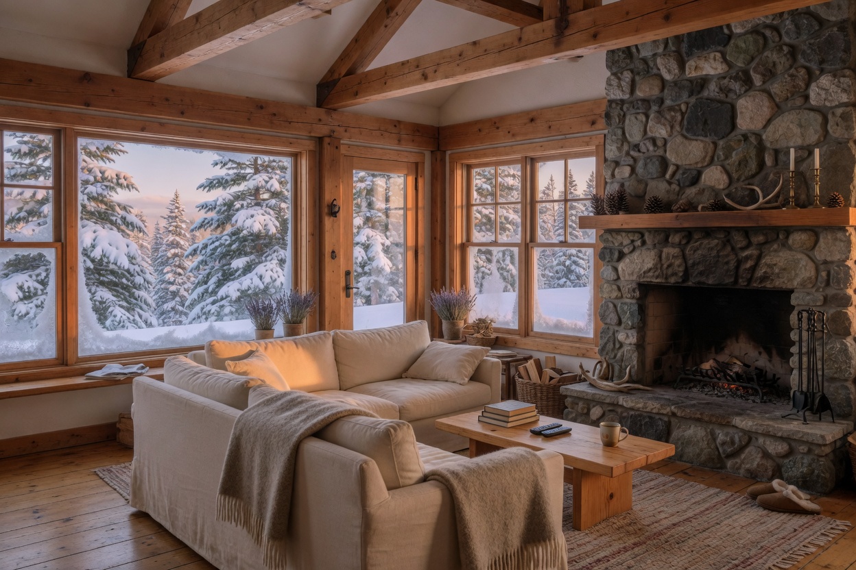 Stay lodging interior or exterior, no faces