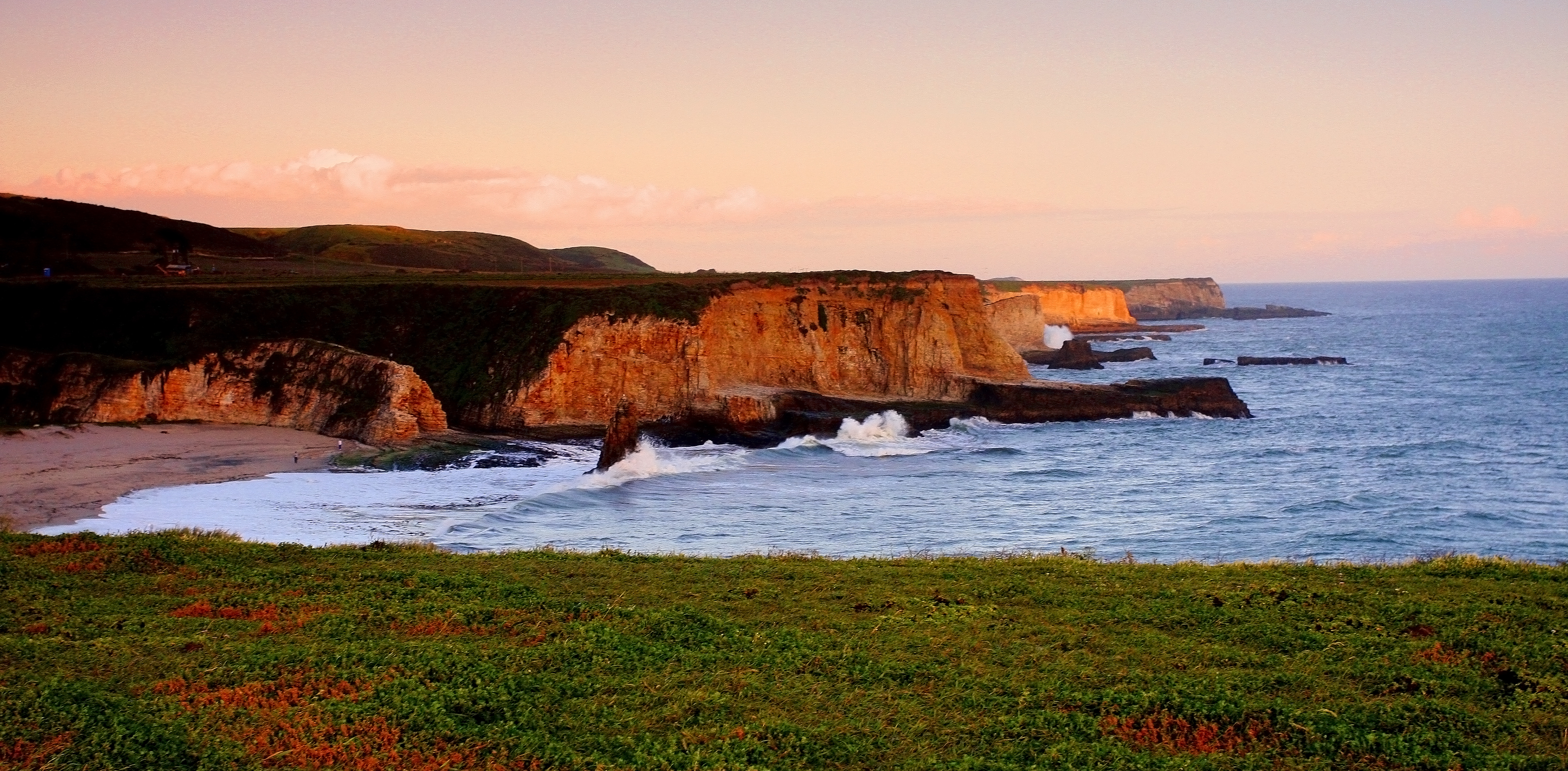 Davenport Beach on the north Santa Cruz County coast