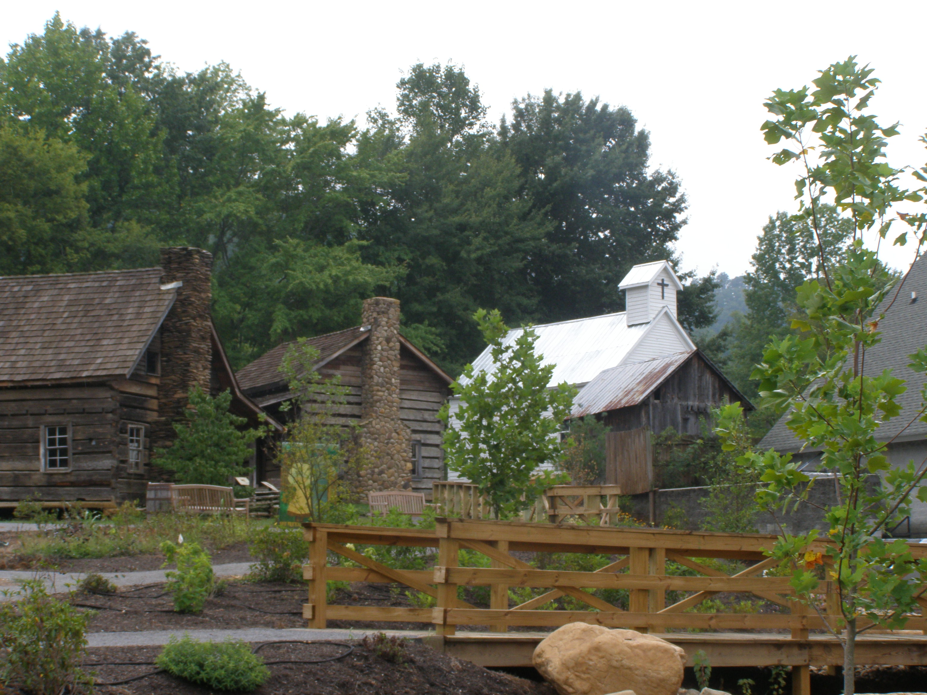 Historic village at the Great Smoky Mountains Heritage Center in Townsend