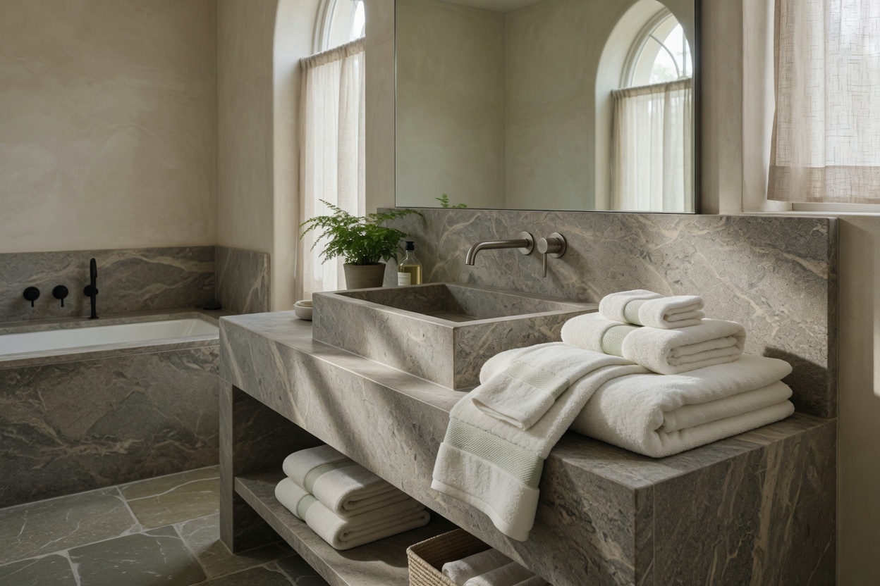 Stay lodging interior or exterior, no faces