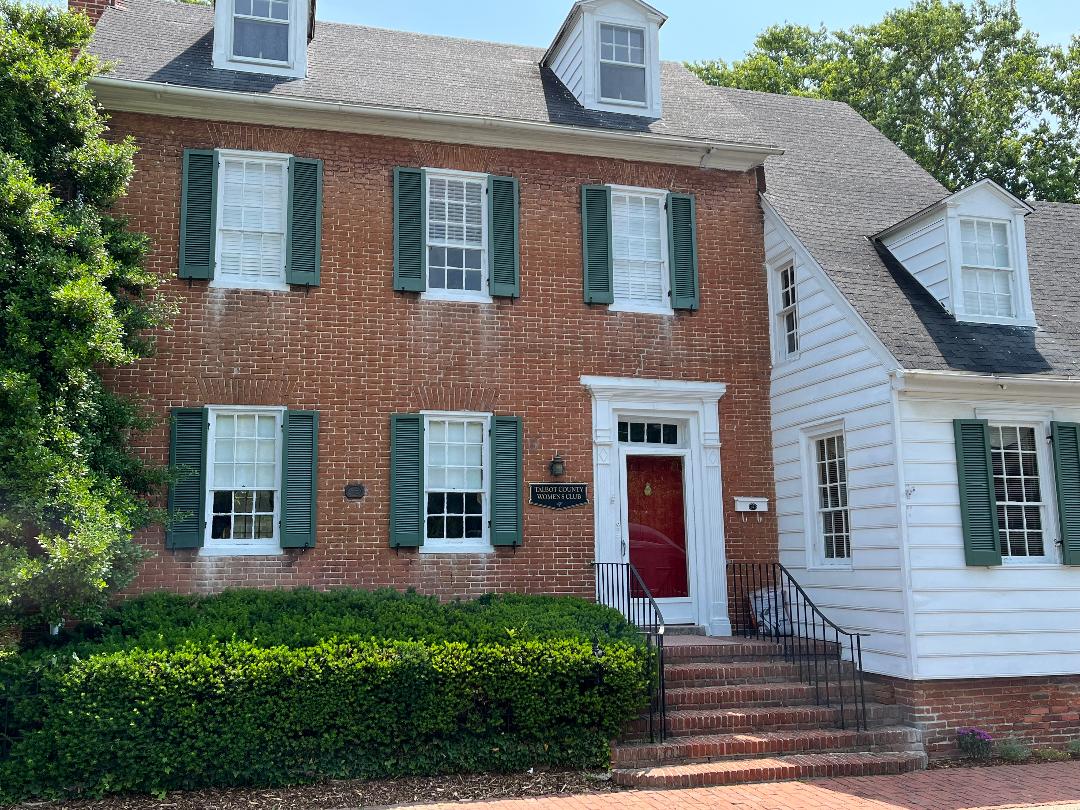 The Talbot County Women’s Club brick house in Easton, Maryland.