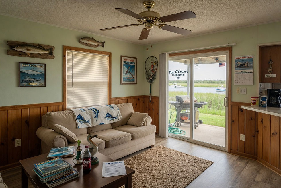 Front porch of a short-term rental, no people