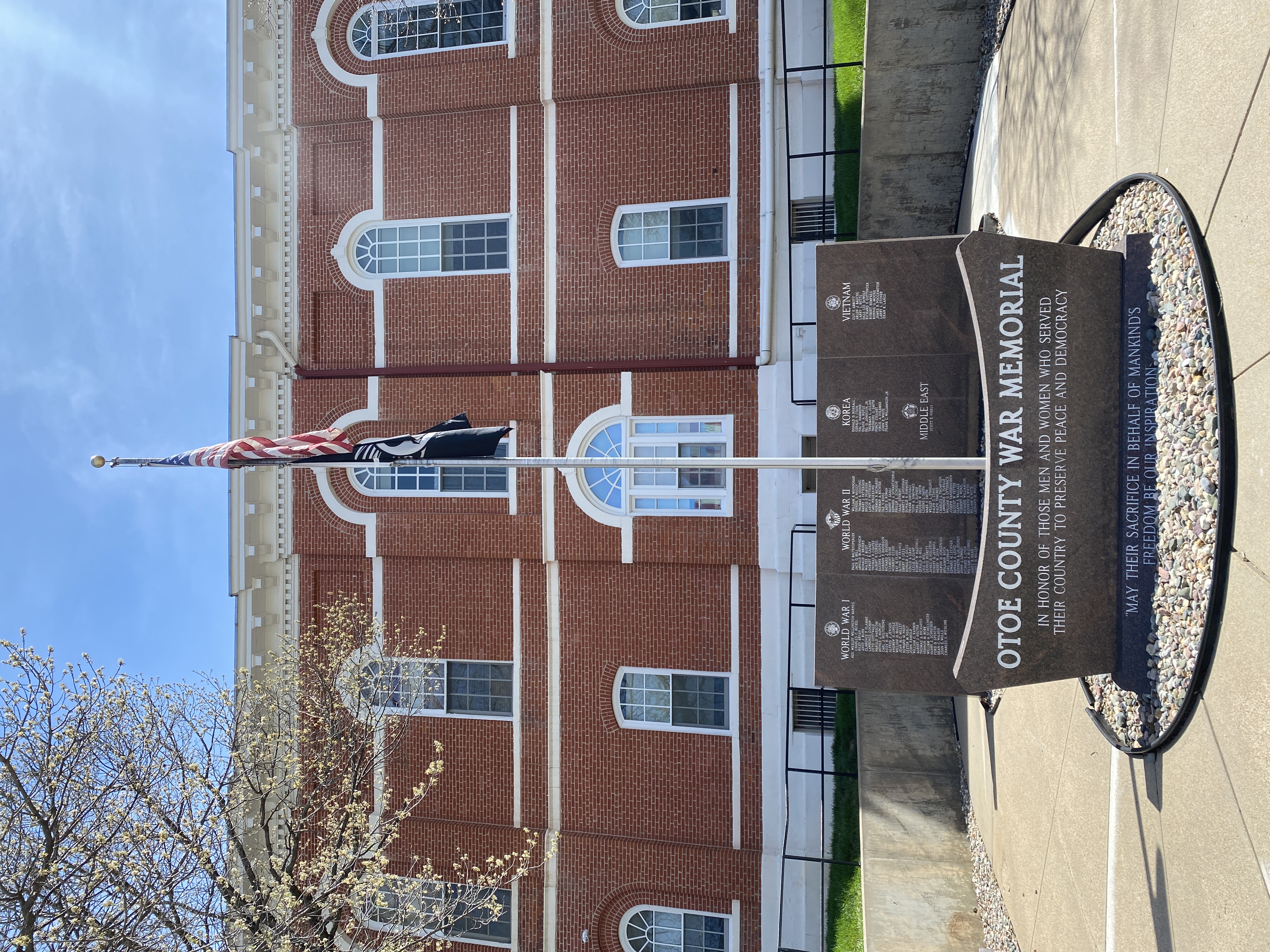 Otoe County memorial in Nebraska City, Nebraska