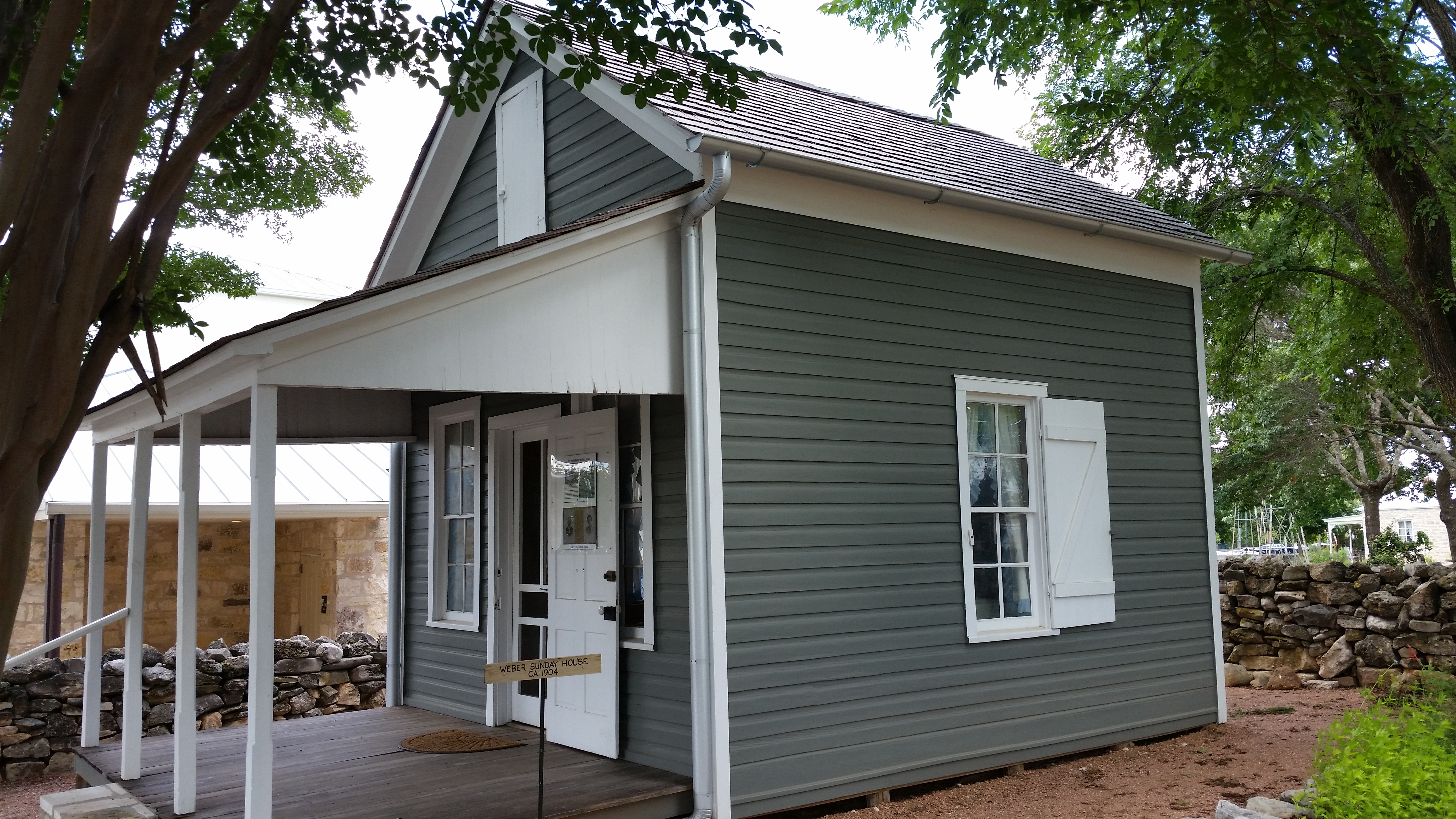 Sunday house on the Pioneer Museum grounds in Fredericksburg, Texas