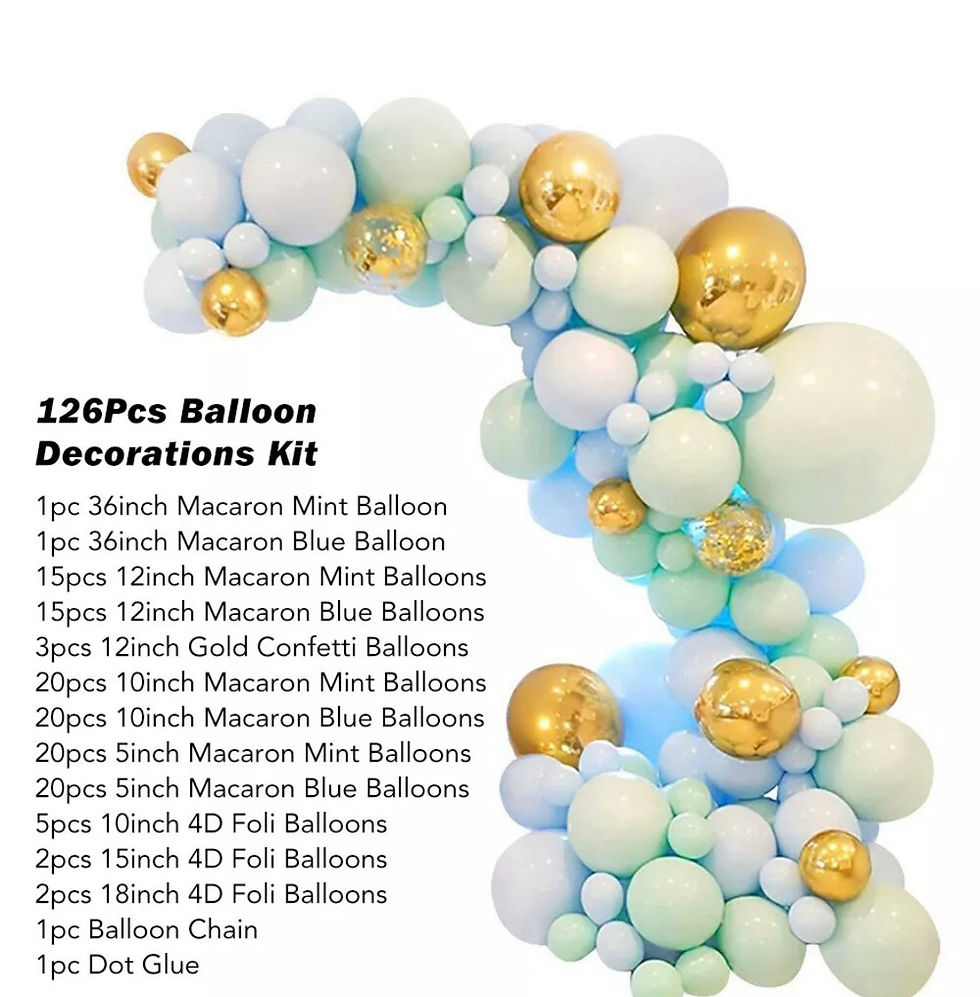 Thumbnail: 126 PCS Party Decor Arch KIt Macaron Baby Shower Backdrop Balloon Garland Weddin