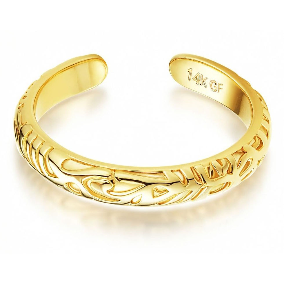 Thumbnail: Bobisty 14K Gold Plated Toe Rings for Women Adjustable Toe Ring Non Tarnish Open