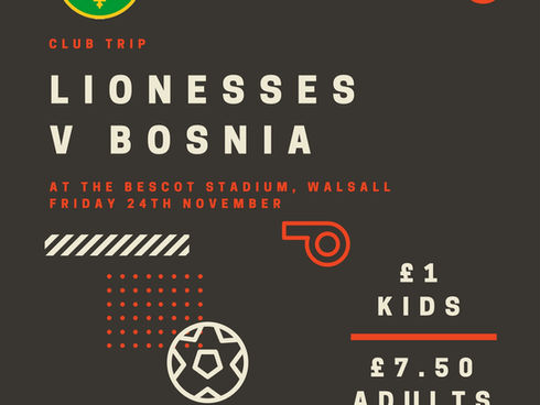 Club trip to support England Ladies