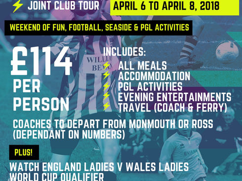 Joint club tour in 2018 with Monmouth Town Juniors Fc