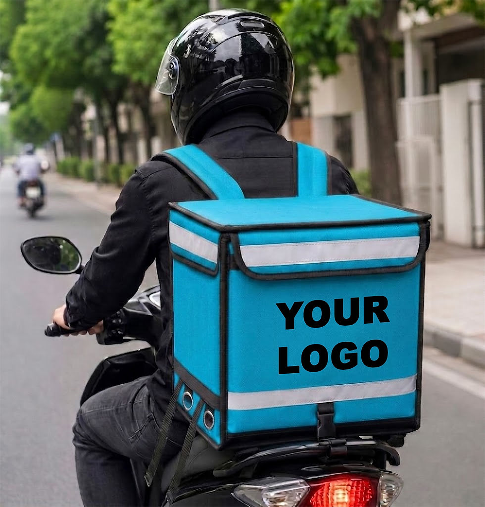 Thumbnail: 15*15*15 (Inch) SKY BLUE Insulated Food Delivery Bag