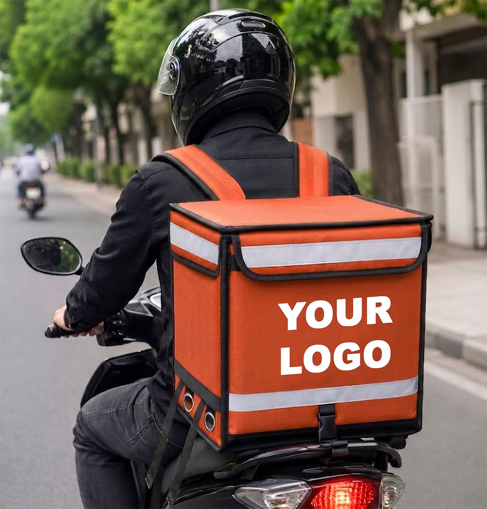 Thumbnail: 14*14*14 (Inch) ORANGE Insulated Food Delivery Bag