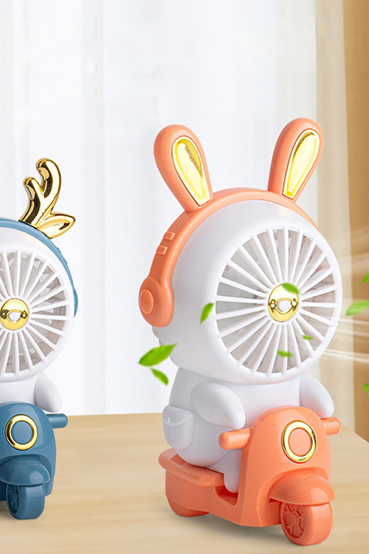 USB Şarj Edilebilir Mini El Fanı Kuvvetli Fan Motor Üstünde Kedi Şekilli Mini Ma