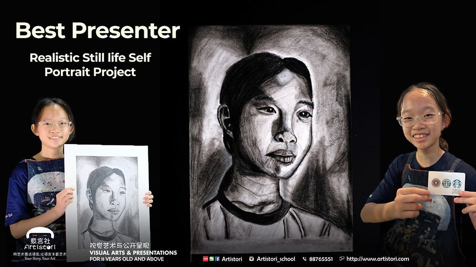 best presenter for realistic still life self portrait project visual arts