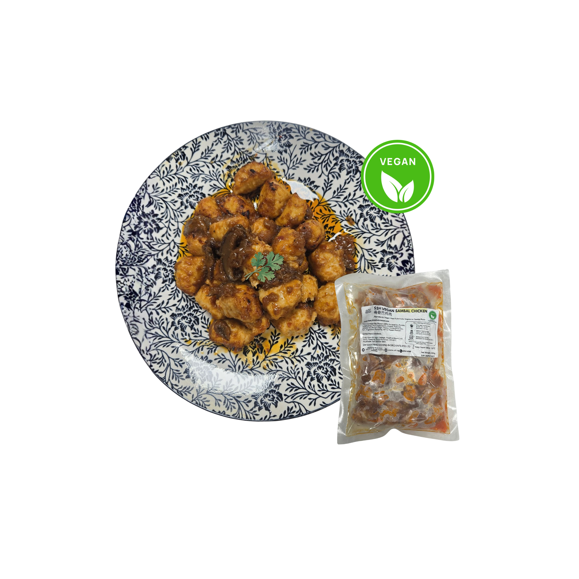 Vegan Sambal Chicken (Frozen) 300g