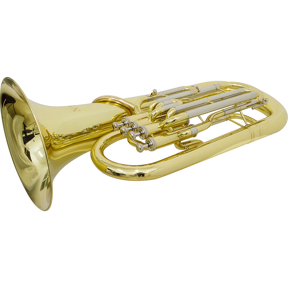Miniatura: Bombardino Euphonium De 4 Chaves Ep 340 Laqueado Dourado Com Case New York