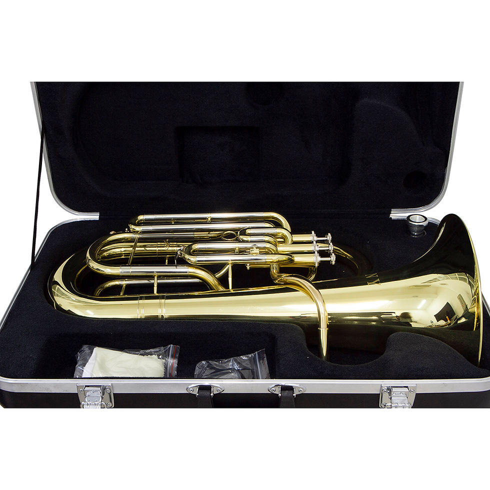 Miniatura: Bombardino Euphonium De 4 Chaves Ep 340 Laqueado Dourado Com Case New York