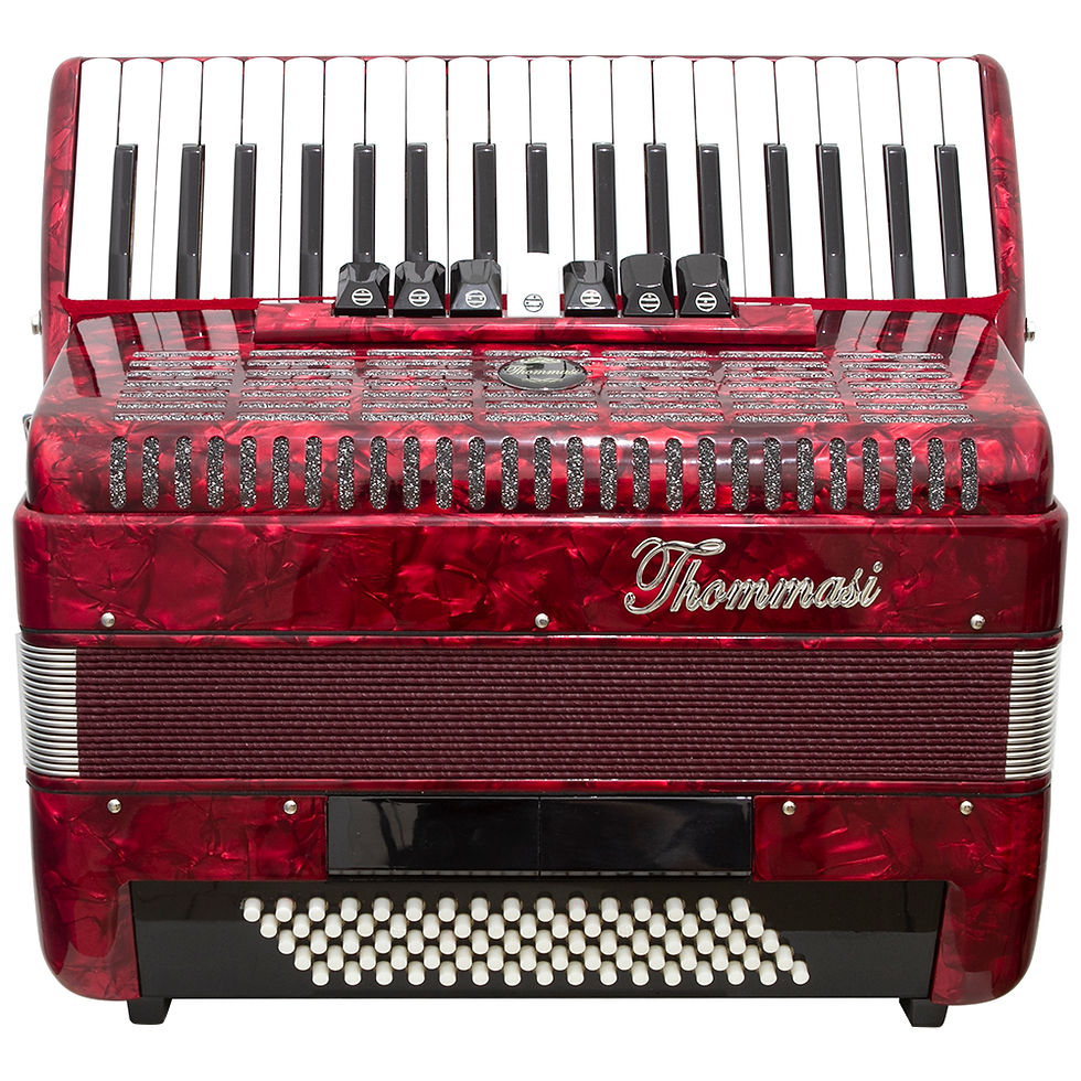 Miniatura: Acordeon 80 Baixos 37 Teclas Ta 8009 Vermelho Thommasi
