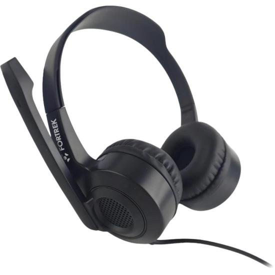 Miniatura: Headset Office com Microfone Fortrek HBS102 USB Preto