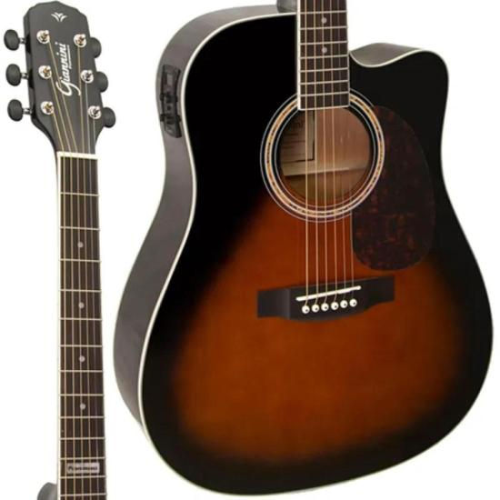 Miniatura: Violão Giannini GF1D CEQ Eletroacústico Aço 3 Tone Sunburst