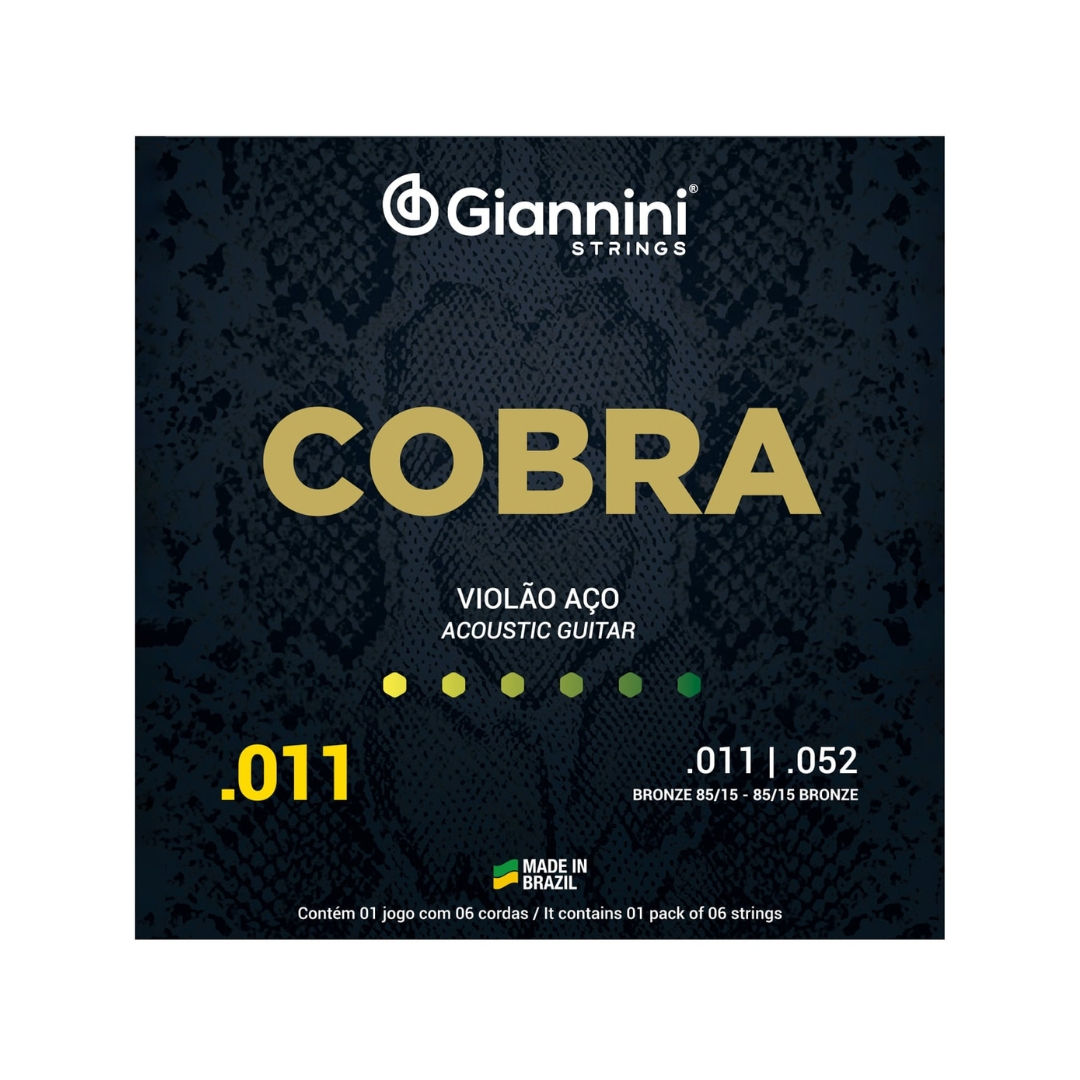 Encordoamento Giannini P/violão Bronze 85/15 0.011" Geeflk