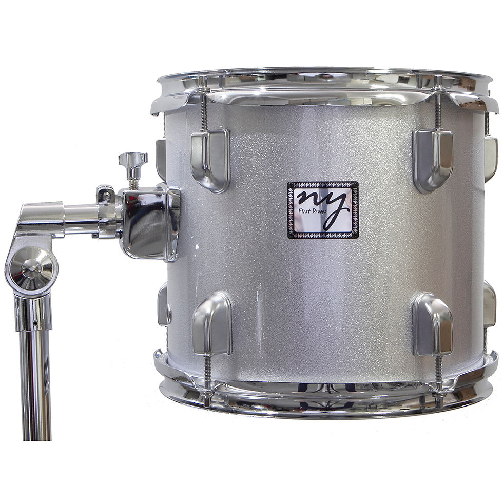 Miniatura: Bateria Acústica 2t Cromada Prata Com Banco Ny-f1rst
