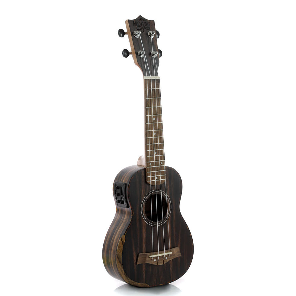 Miniatura: Ukulele Moani MAUNA Soprano 21'' Ebony C/ Bag UKEB-21EQ