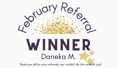 February referral winner for referring clients