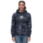 Thumbnail: Women Lion Embroidered  Champion Tie-Dye Hoodie Driven By Darkness Heavy OverSized