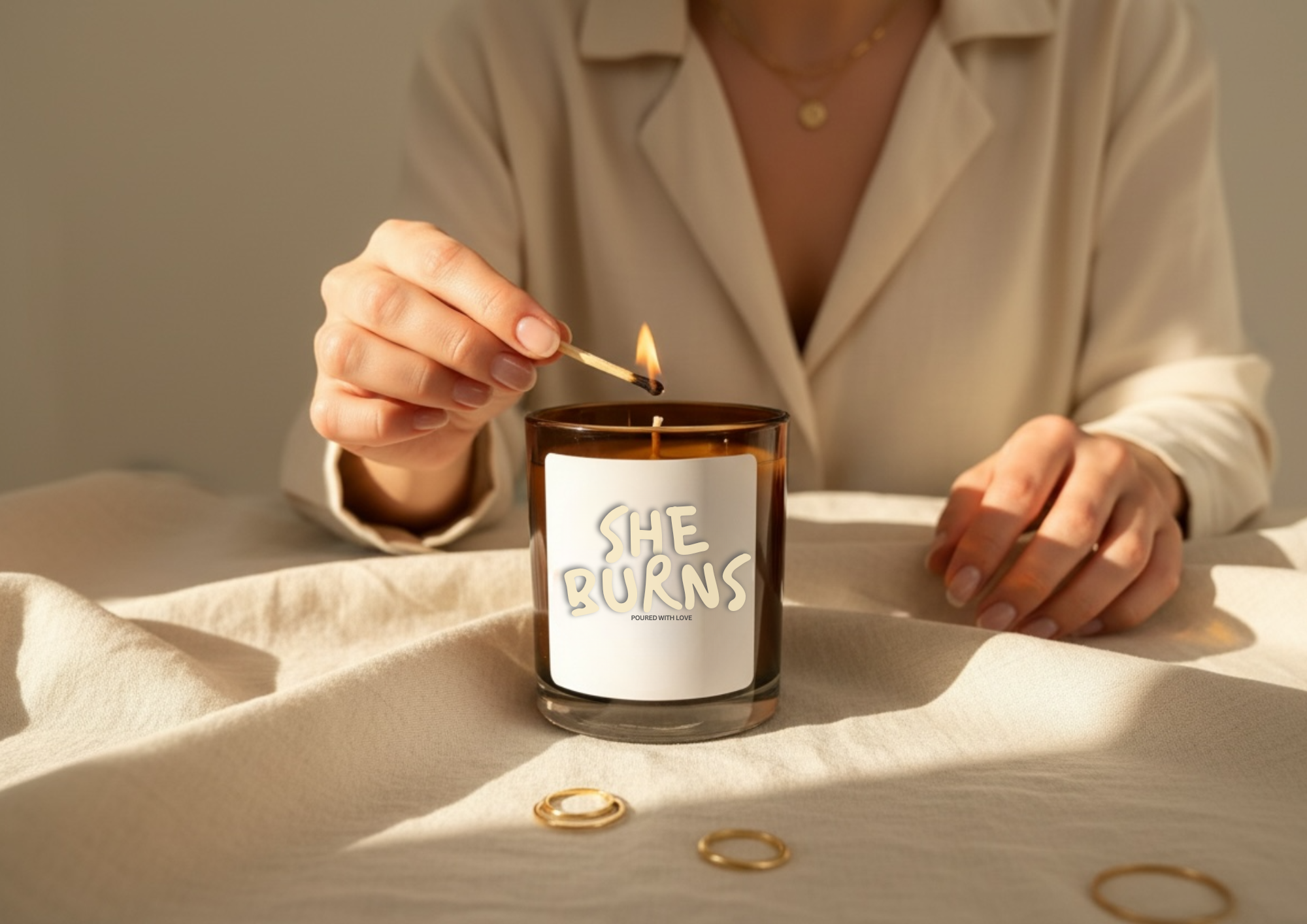 320ml Candle - Poured with Love