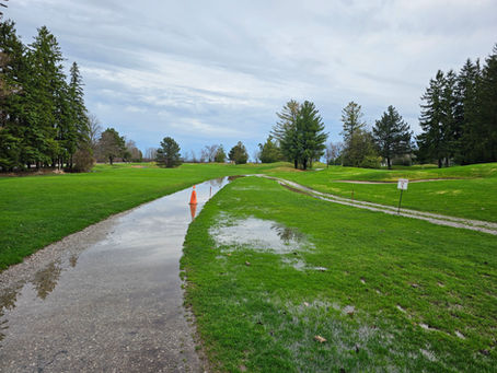 Course extremely wet these days...hard to open when it is so wet