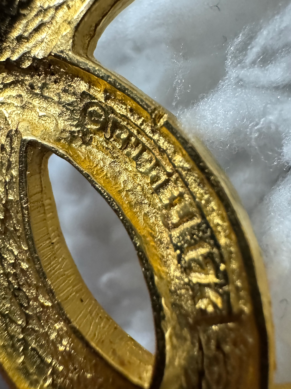 Thumbnail: Vintage Chanel Gold CC Brooch 