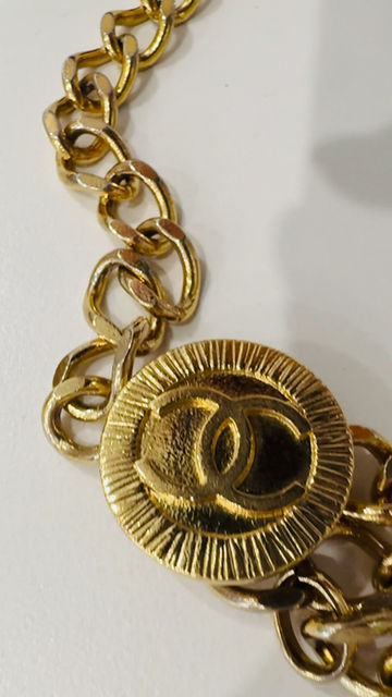 Thumbnail: Vintage Chanel Gold Plated Belt  