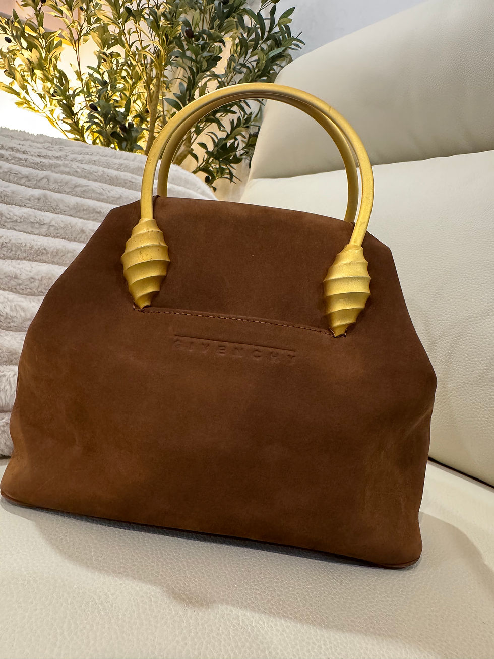 Thumbnail: Rare Vintage Givenchy Suede Handbag – Made in Italy