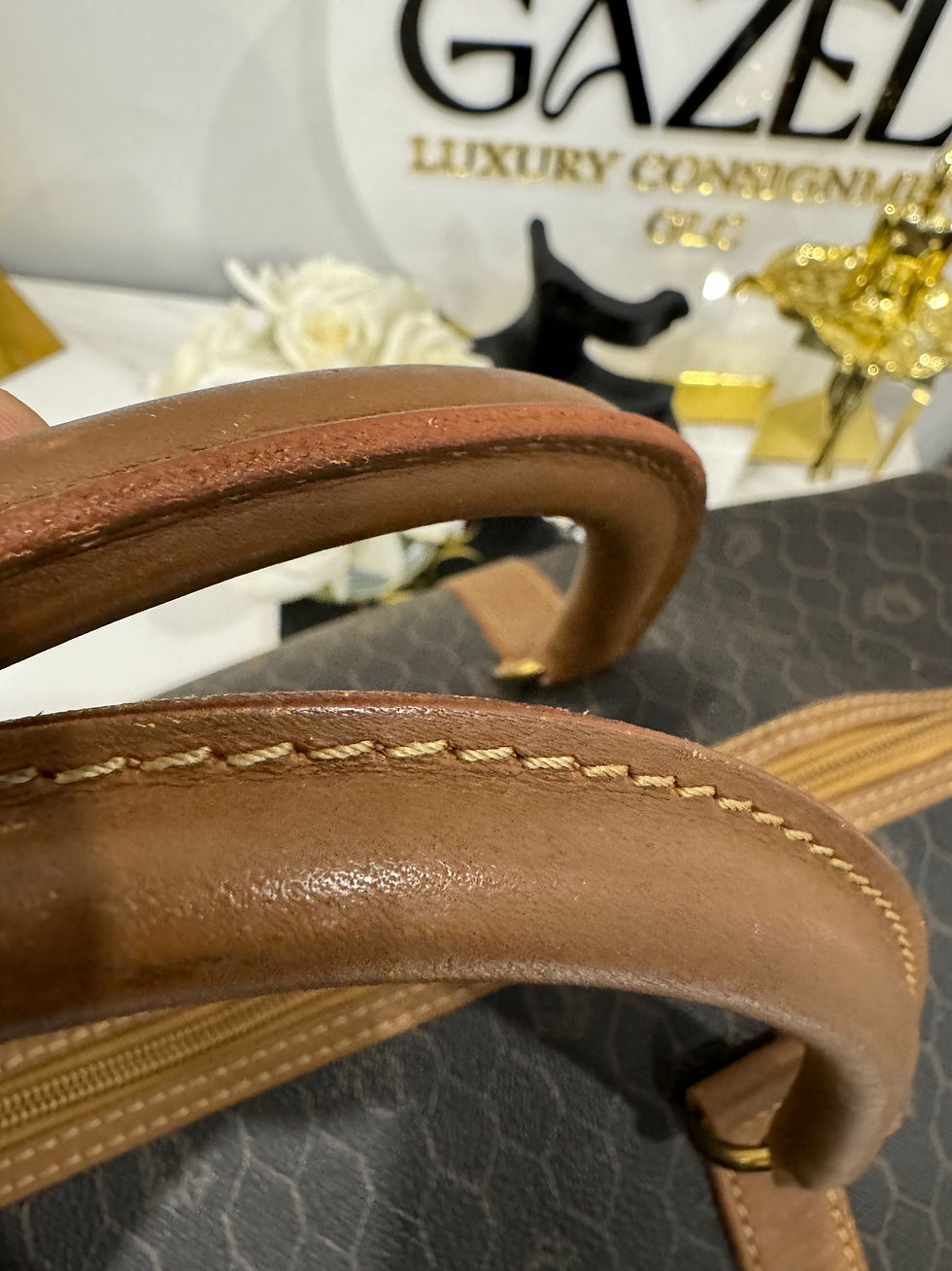 Thumbnail: Dior Black Monogram Trotter Honeycomb Boston Duffle Bag 