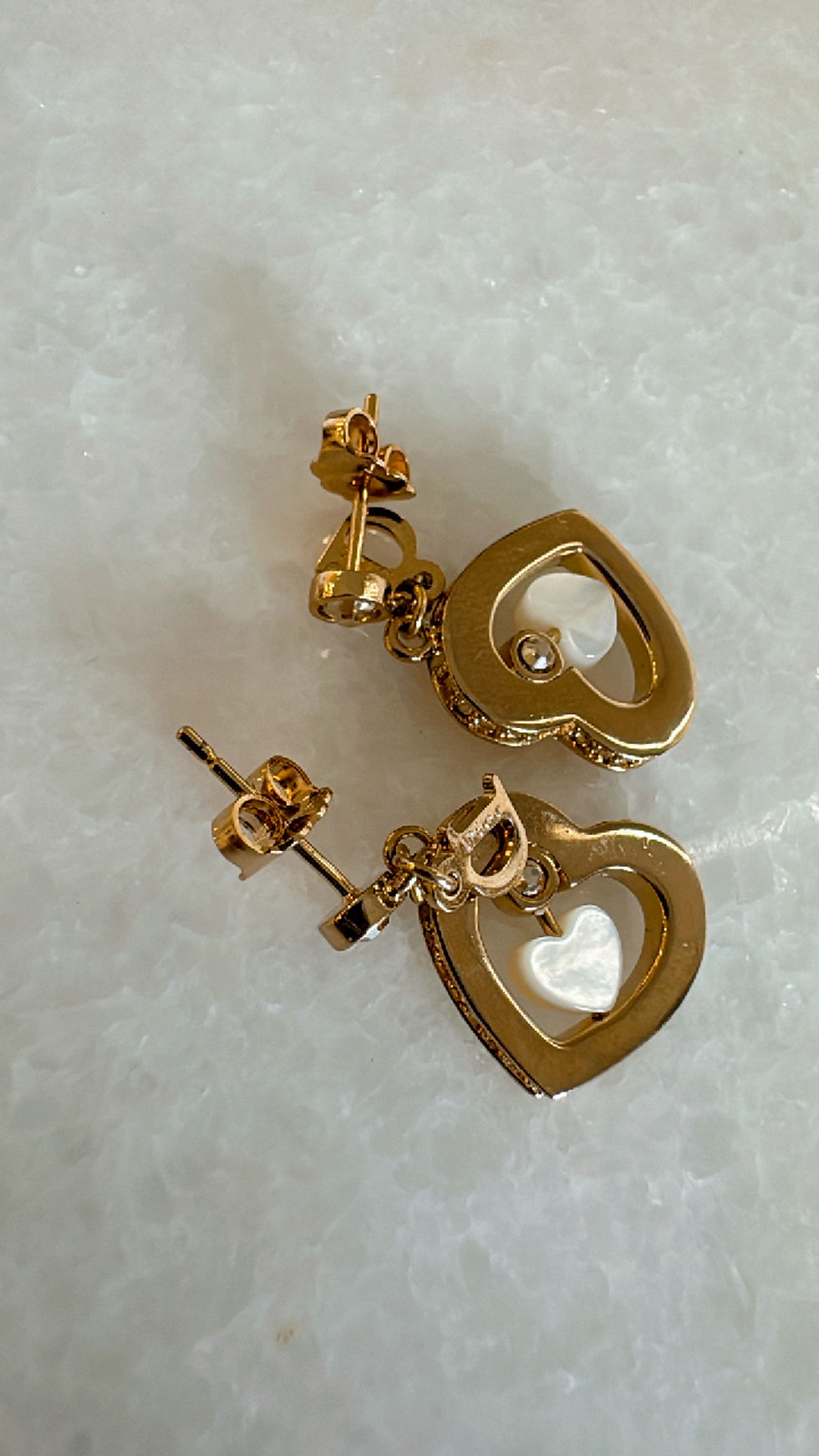 Thumbnail: Christian  Dior earrings stud heart  Rhinestone 