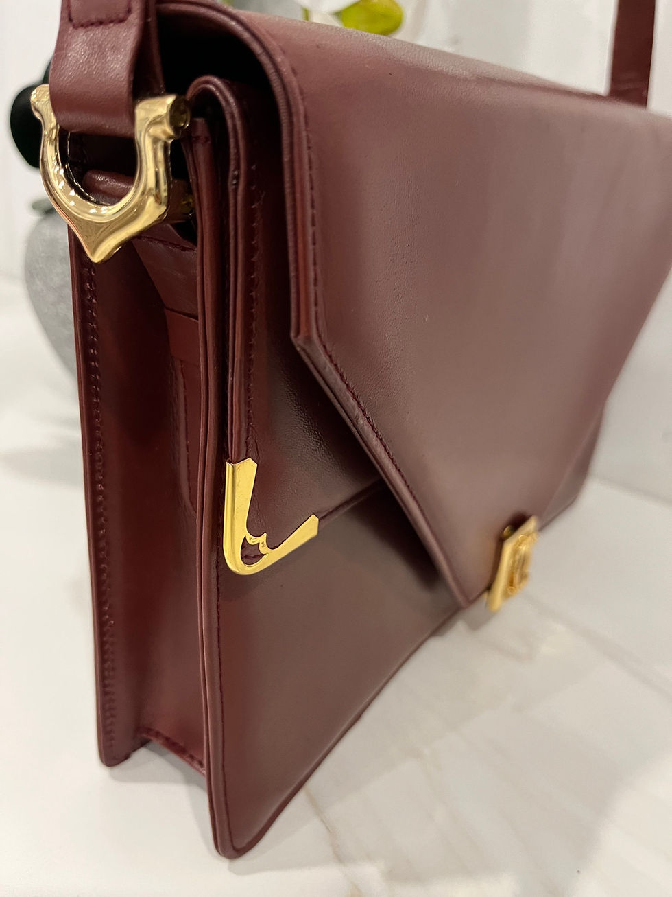 Thumbnail: Cartier double flap vintage shoulder bag 