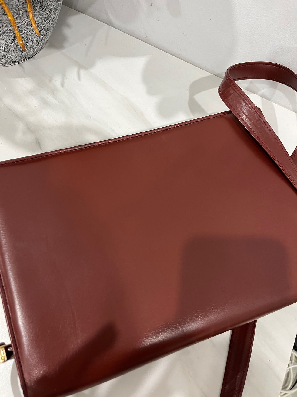 Thumbnail: Cartier double flap vintage shoulder bag 