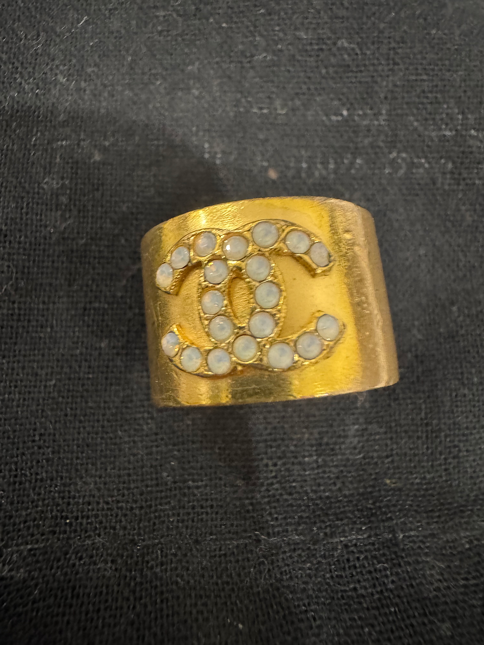 Thumbnail: Vintage Chanel Gold Plated  Ring 