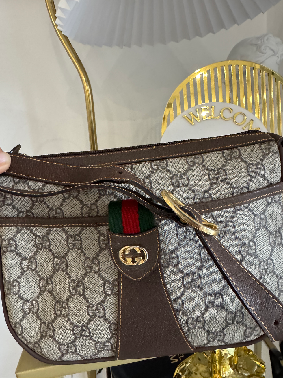 Thumbnail: Gucci Supreme Brown Beige Shoulder Bag 