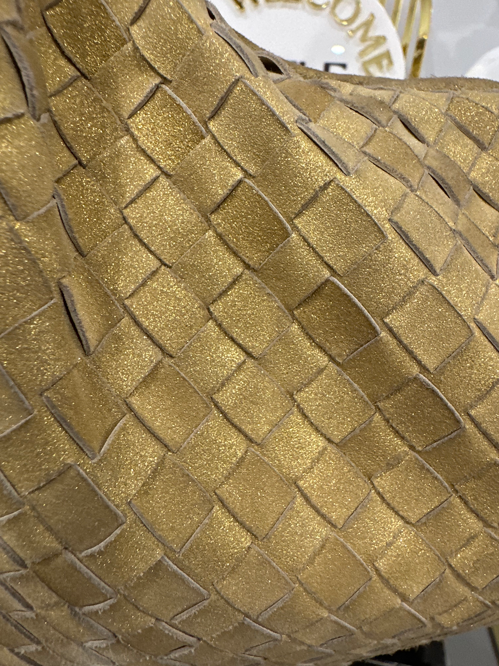 Thumbnail: Bottega Veneta hobo Gold bag 