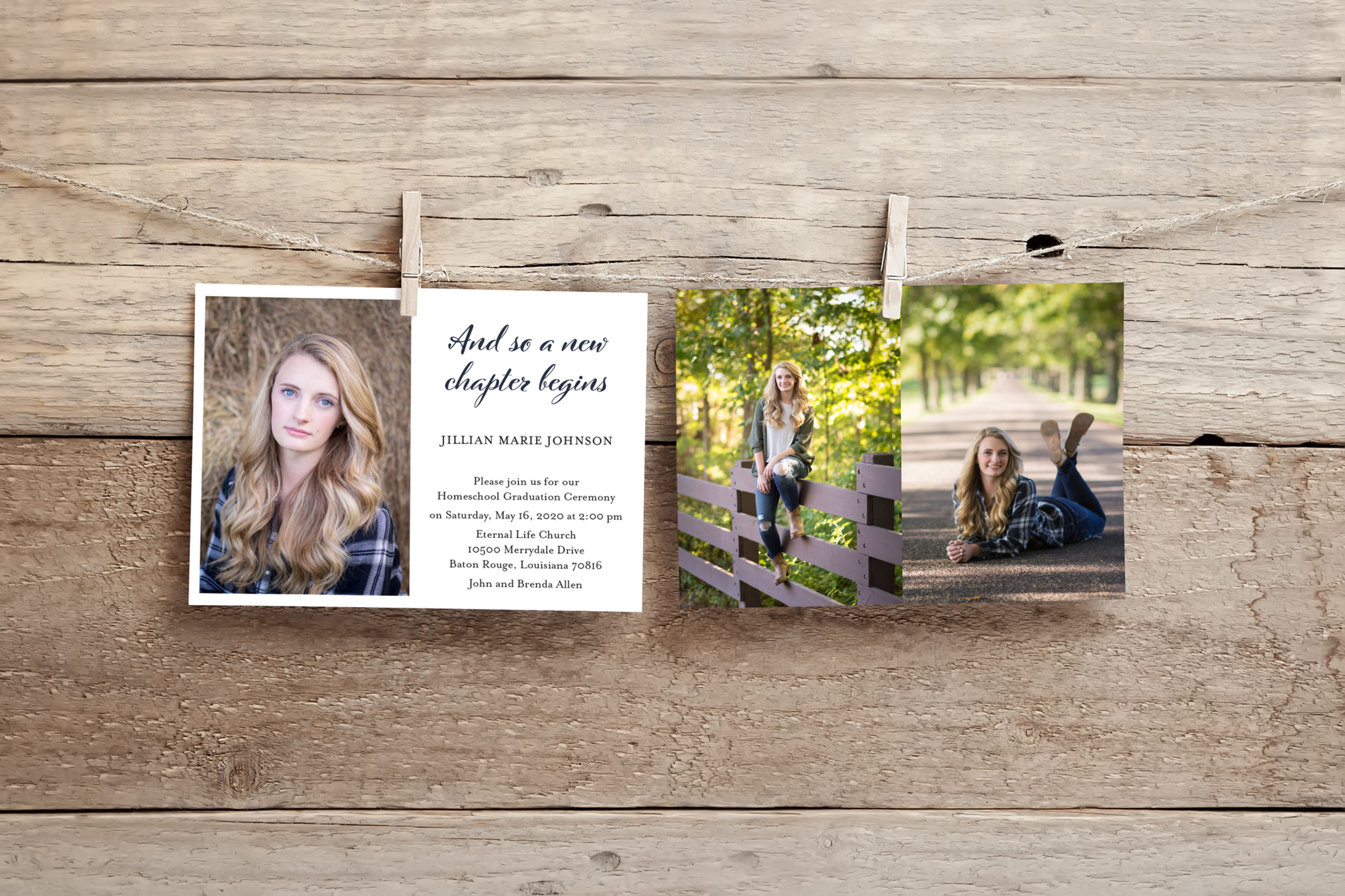 Printed Graduation Invitations "Jillian"