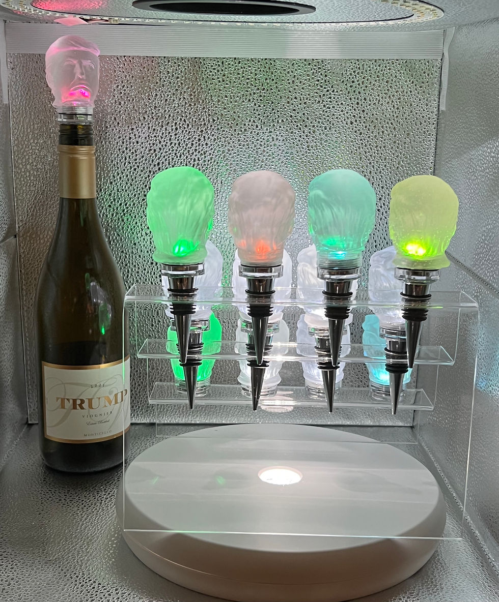 Thumbnail: 3 in 1 TRUMP Head, Goddess, Middle Finger Bottle Stopper or Desk Decor - light