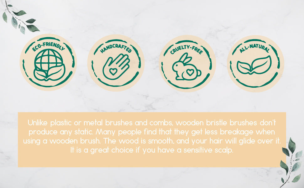 Miniatura: Wooden Detangling Hair Brush