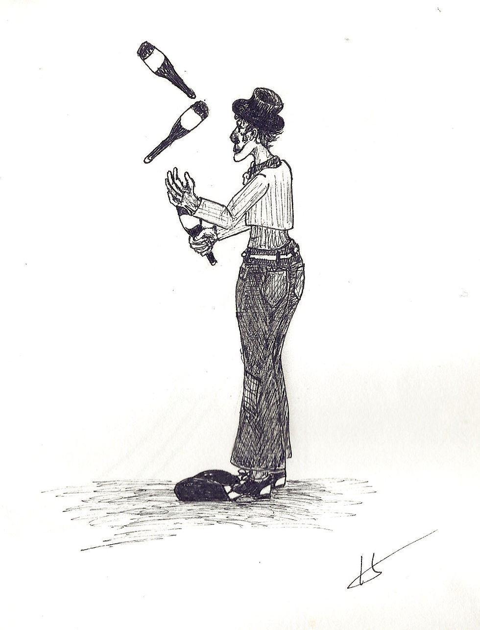 Jongleur aux massues