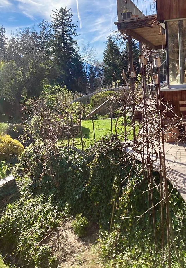 Bewehrungsstahl im Garten