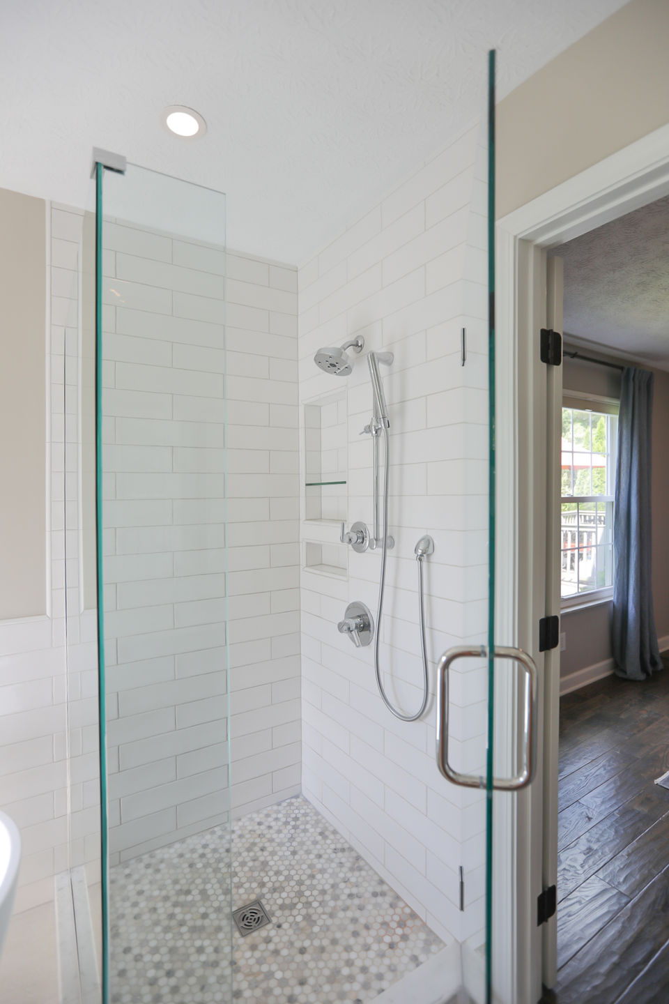 faucet, shower, tile