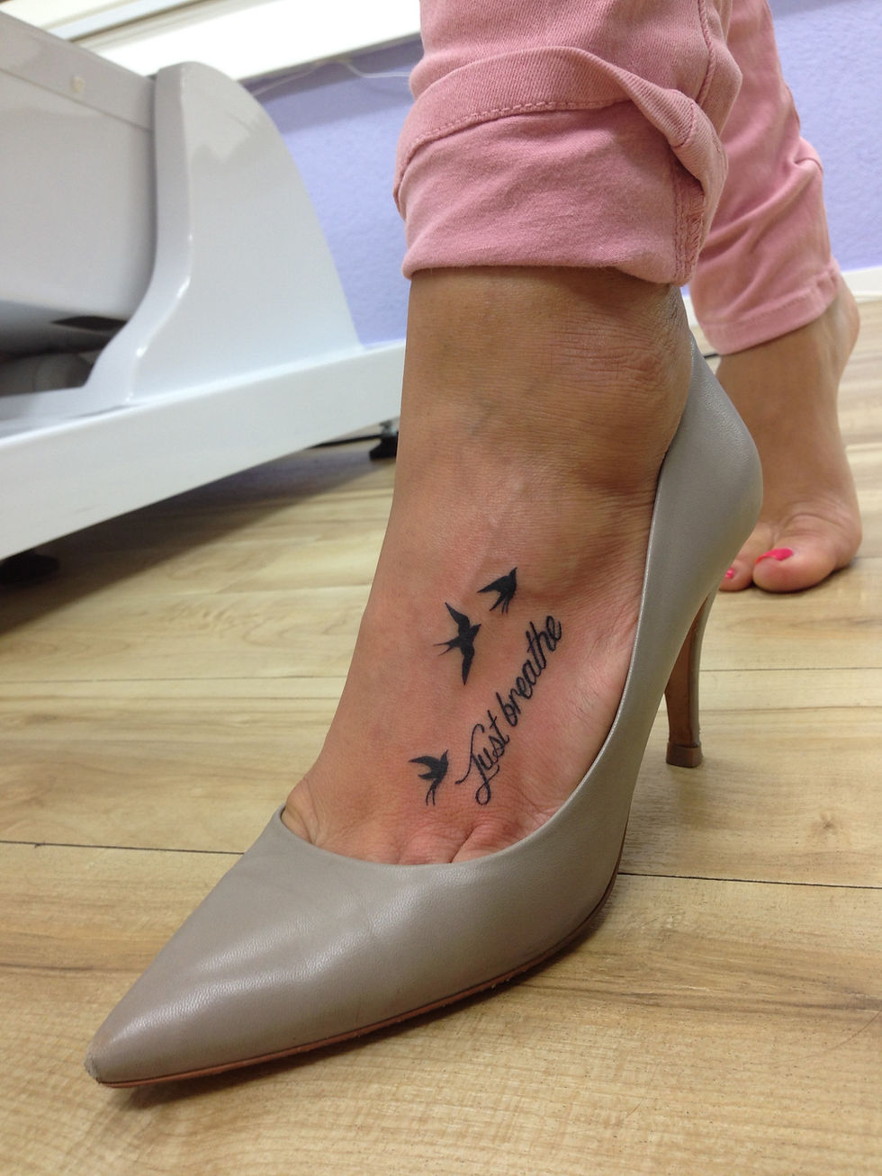 Schwalben und Schrift