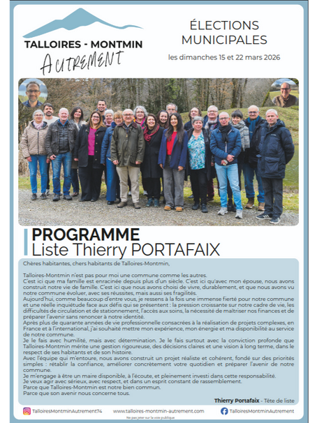 Le Programme de Talloires-Montmin Autrement